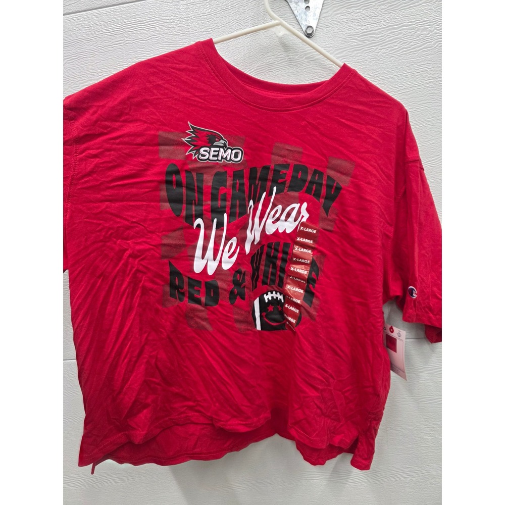 Champion SEMO Redhawks Gameday T-Shirt Red Womens XL NWT Southeast Missouri